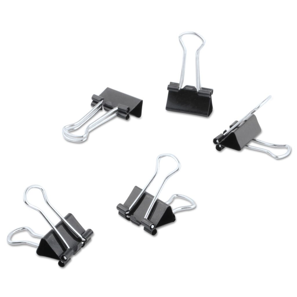 universal-binder-clip-12-pack-black-silver-color-plastic-steel