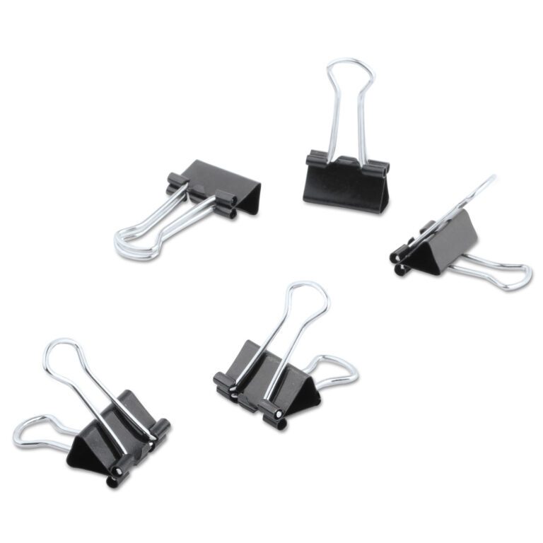 Universal Binder Clip 12 / Pack Black, Silver Color Plastic, Steel Material Computer World